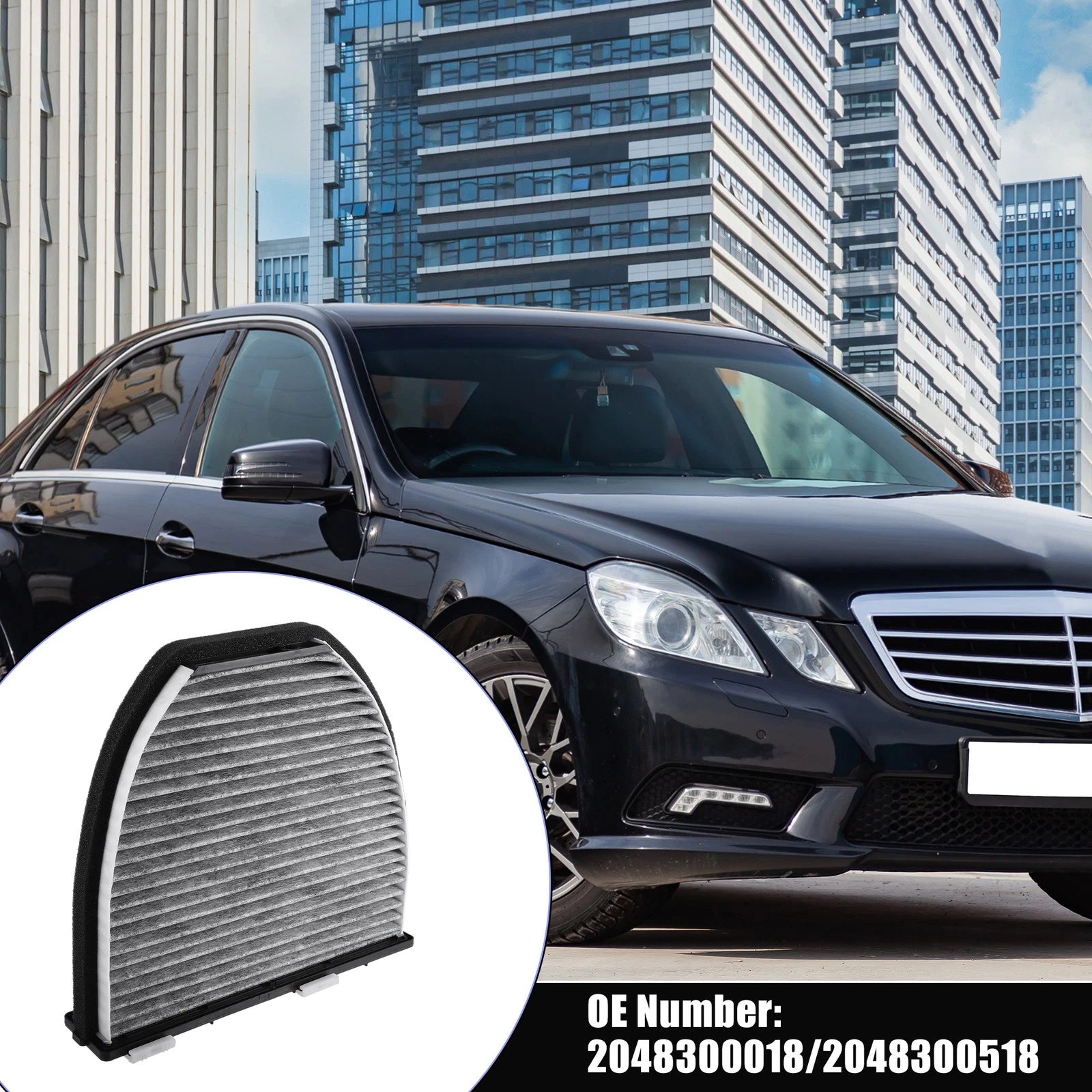 Cabin Air Filter Activated Carbon for Mercedes-Benz C200 C250 (2010–2021)