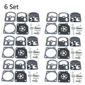6x Carburetor Rebuild Kit for Homelite 330 Series (RB-3, C1S-H2A)