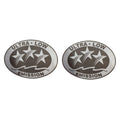 Set of 2 Ultra Low Emission CA DOT Graphic Stickers Light Gray 3.03"x2.24"