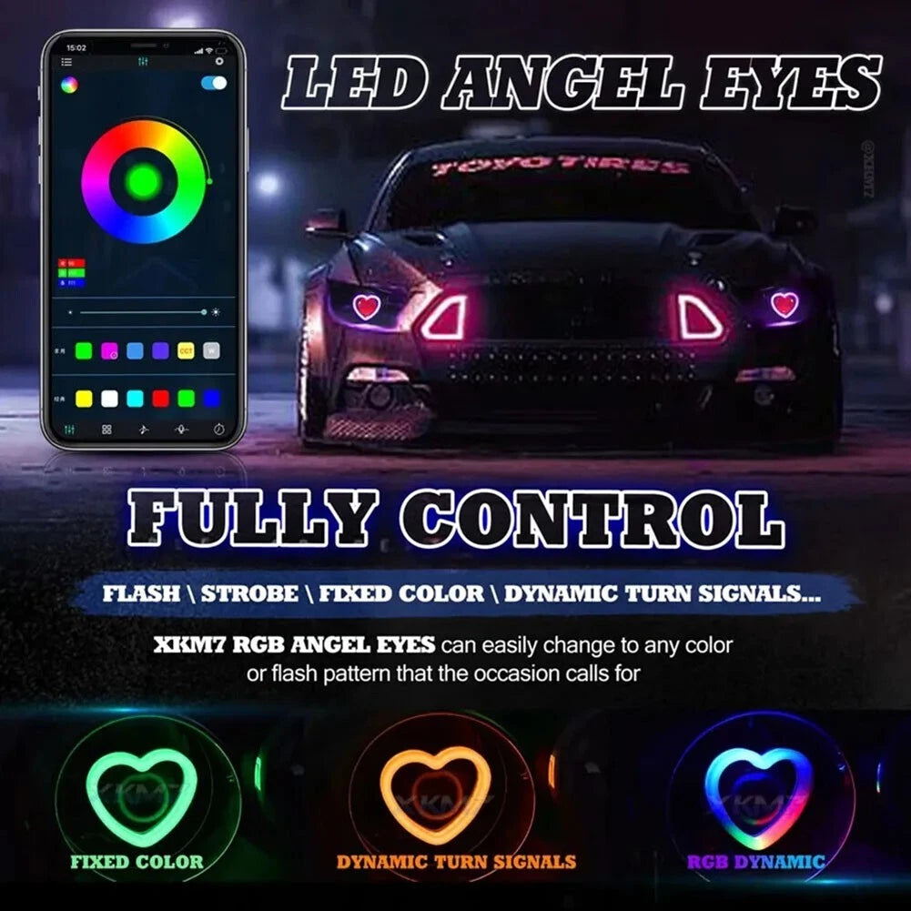 2X Dynamic RGB LED Rings for Safety Lighting