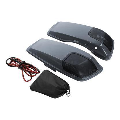 Saddlebag Lids Speaker Cutout for Harley Touring (2014–2024) Gunship Gray