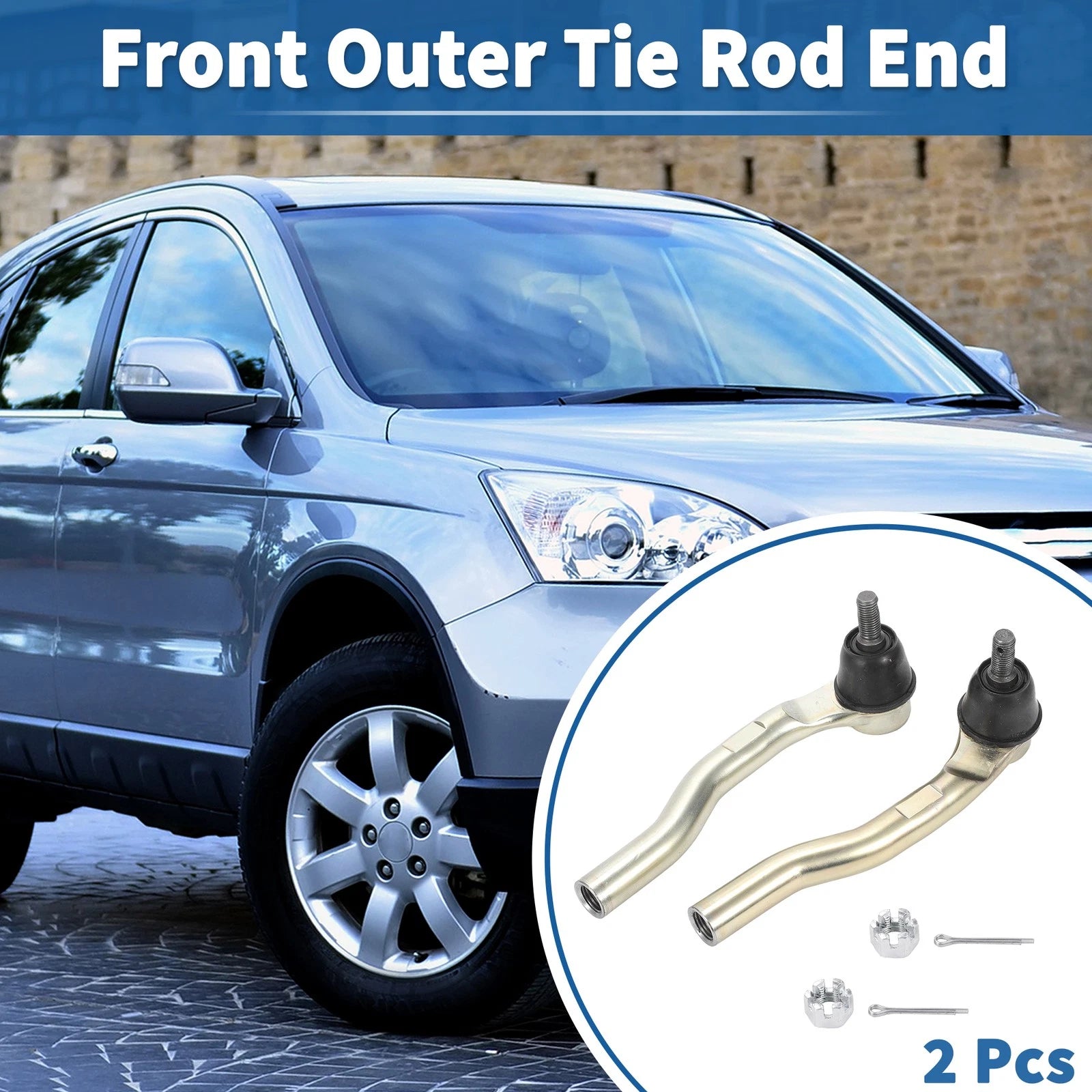 2pcs Front Outer Tie Rod Ends for Honda Fit 2015–2020