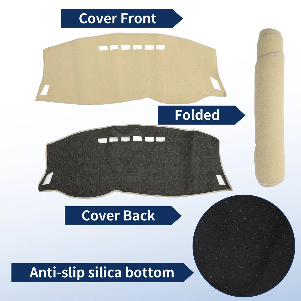 Dash Cover Set for Renault Clio 5 (2018–2025) Without HUD Polyester Beige