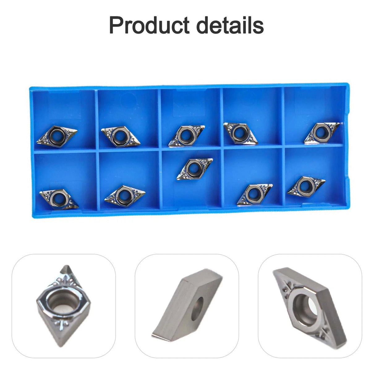 10pcs Carbide Inserts for Aluminum Cutting DCGT070204AK