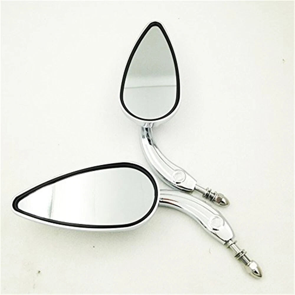 Chrome Skull Side Mirrors for Harley Softail (2000–2023)