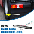 LED Trailer Identification Turn Signal Tail Light for White 12V 24V (2015–2025)