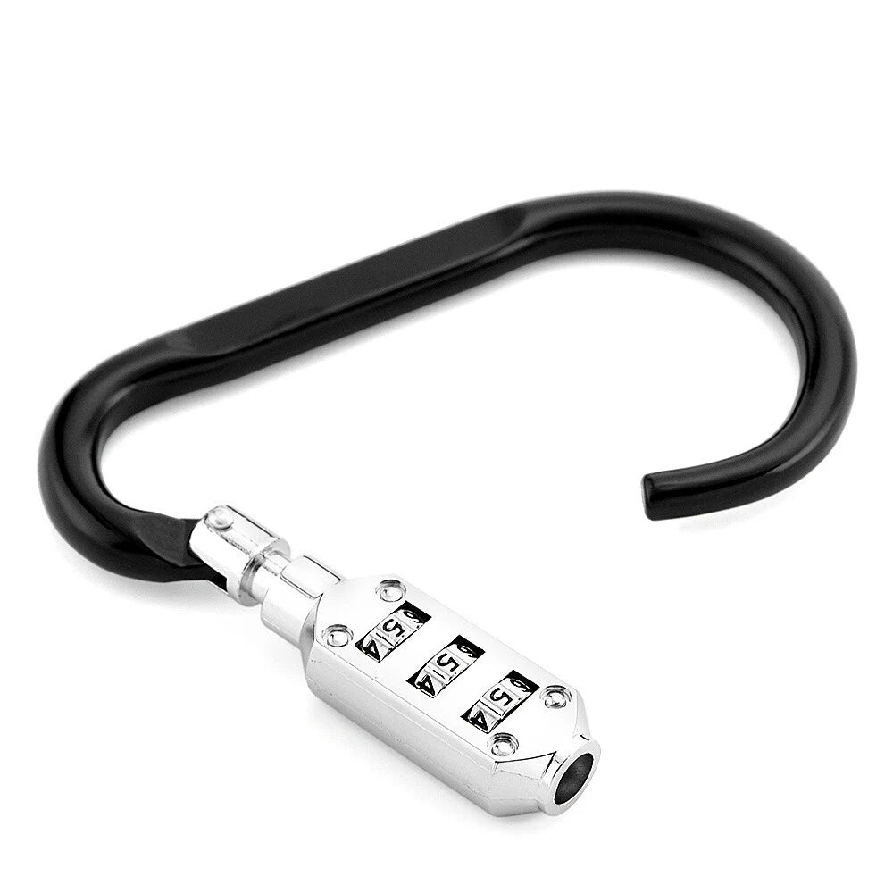 Universal Motorcycle Helmet Security Combination Lock Accessories Black