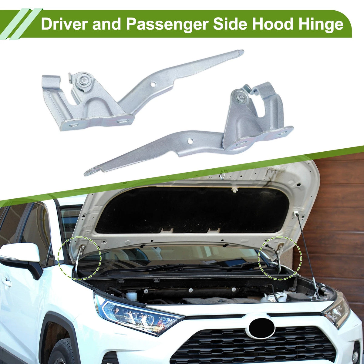 Hood Hinges Front Bonnet Bracket Replacement for Toyota Corolla (2009–2013)