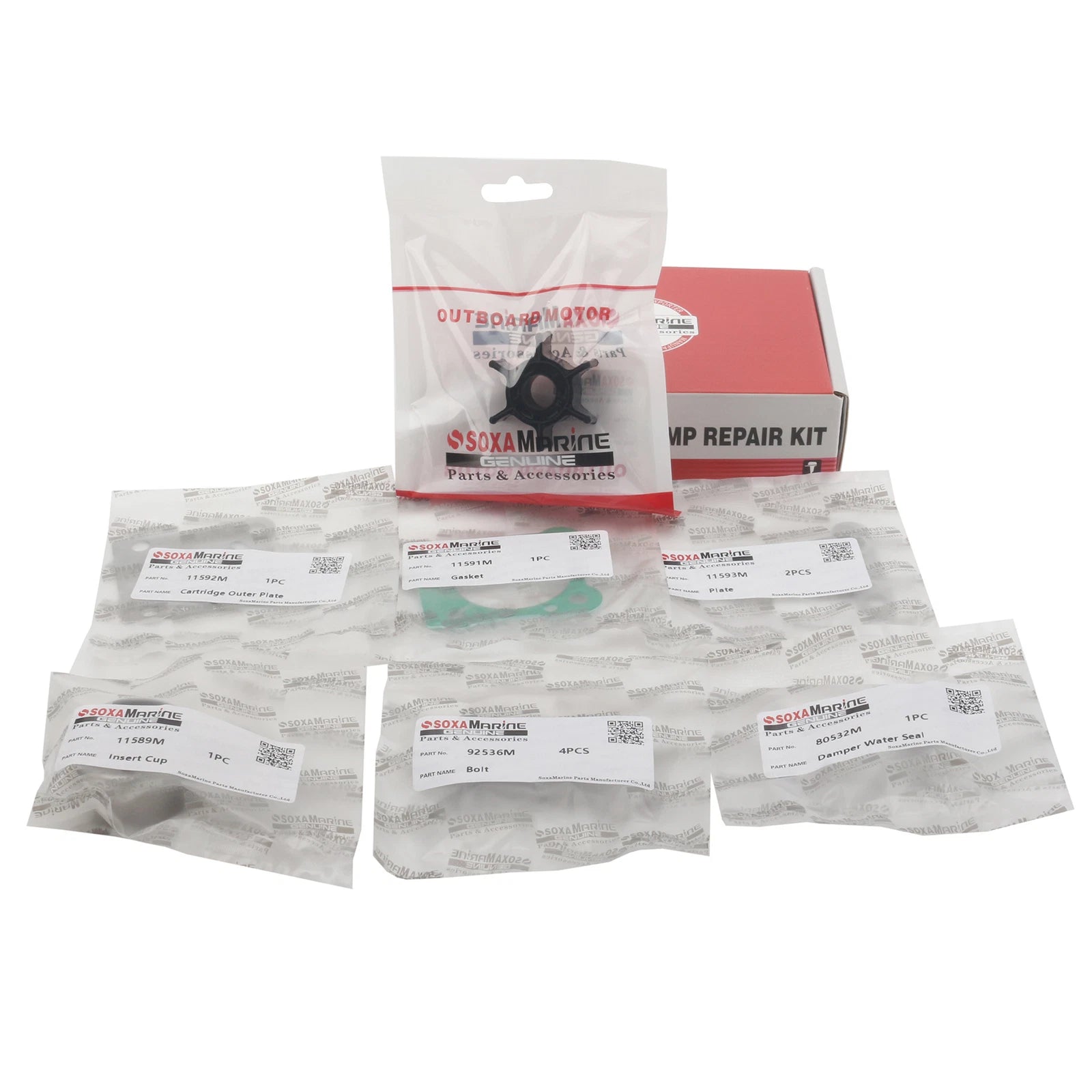 Water Pump Repair Service Kit 11590M 11656M for Mercury Mariner Outboard