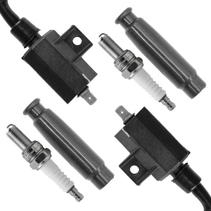 Ignition Coil with Spark Plug and Cap for Kawasaki Brute Force 650 KVF650 (2005–2013)