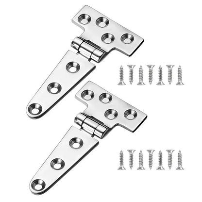 2X T Hinges for Marine Use 150mm x 75mm Stainless Steel