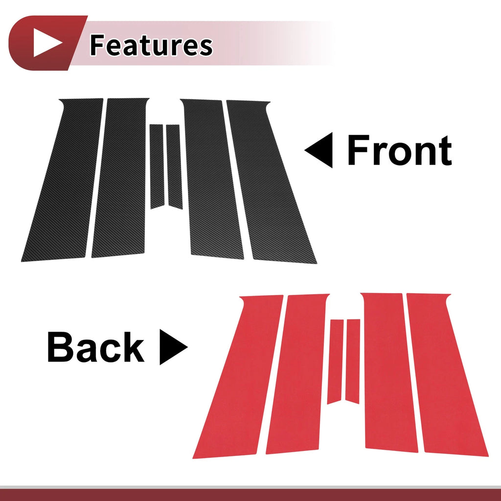 Door Pillar Window Trim Replacement for Chevrolet Aveo Sedan 2011–2014 Black