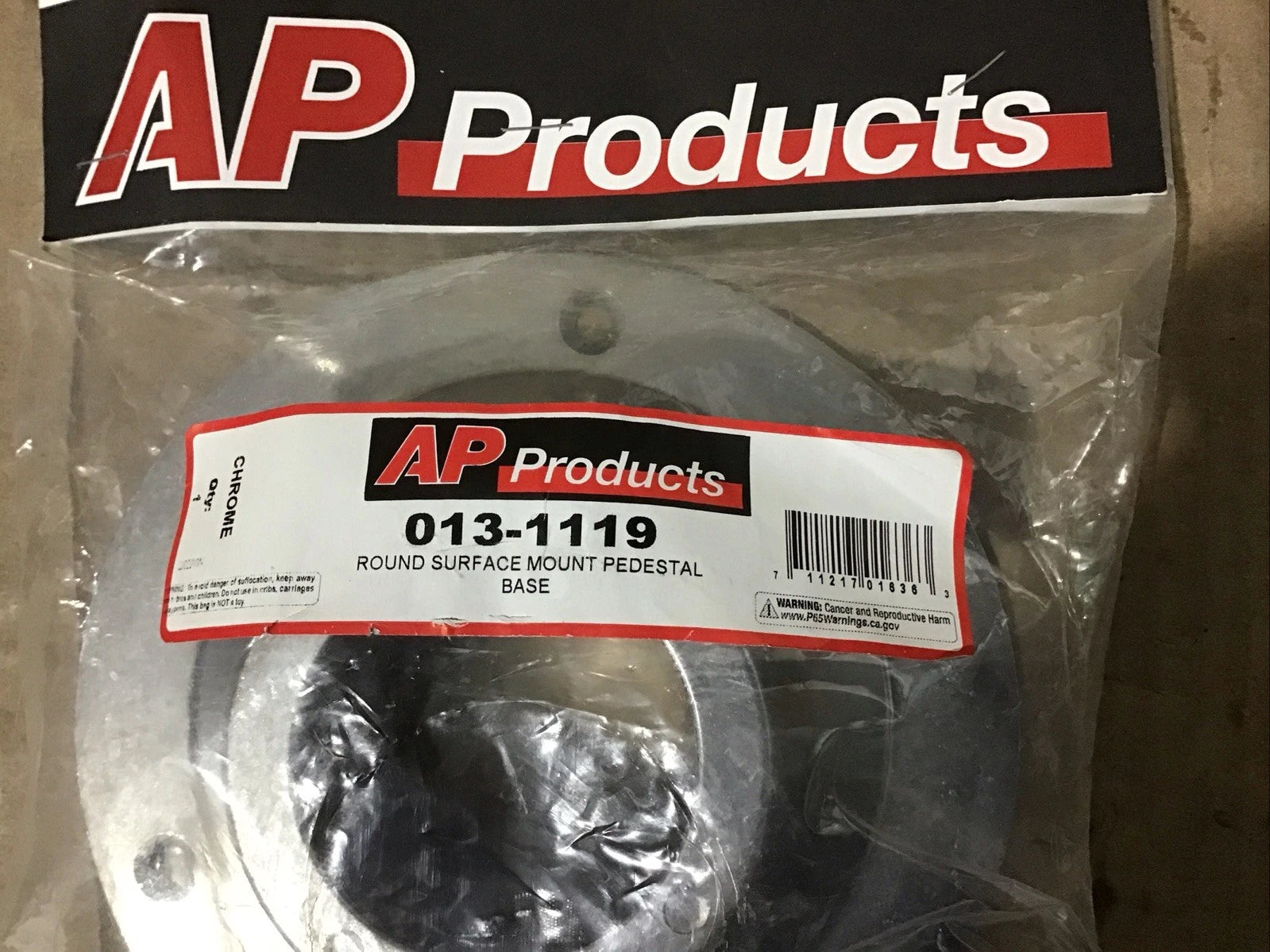 Round Surface Mount Pedestal Base 013-1119 for