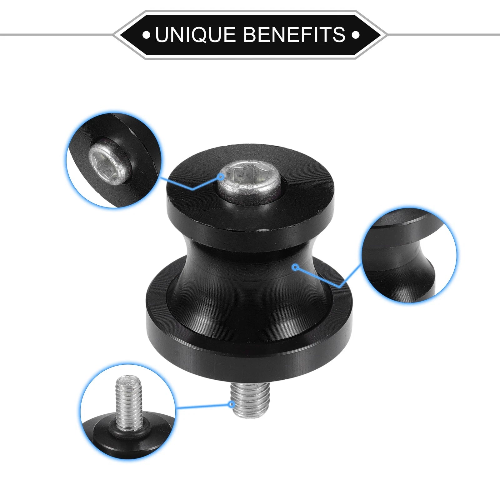 Swingarm Spools 10mm CNC Replacement Pair for Motorbike (Universal)