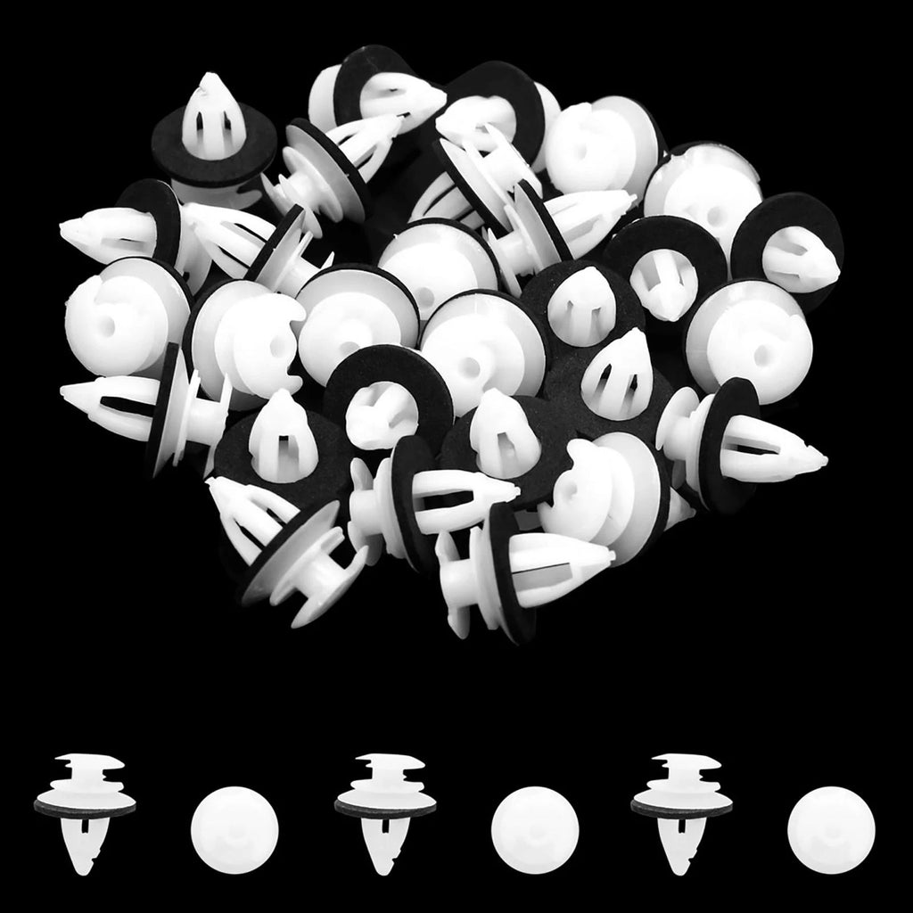 30Pcs White Plastic Rivet Clips Bumper Fastener for BMW (2000–2025)
