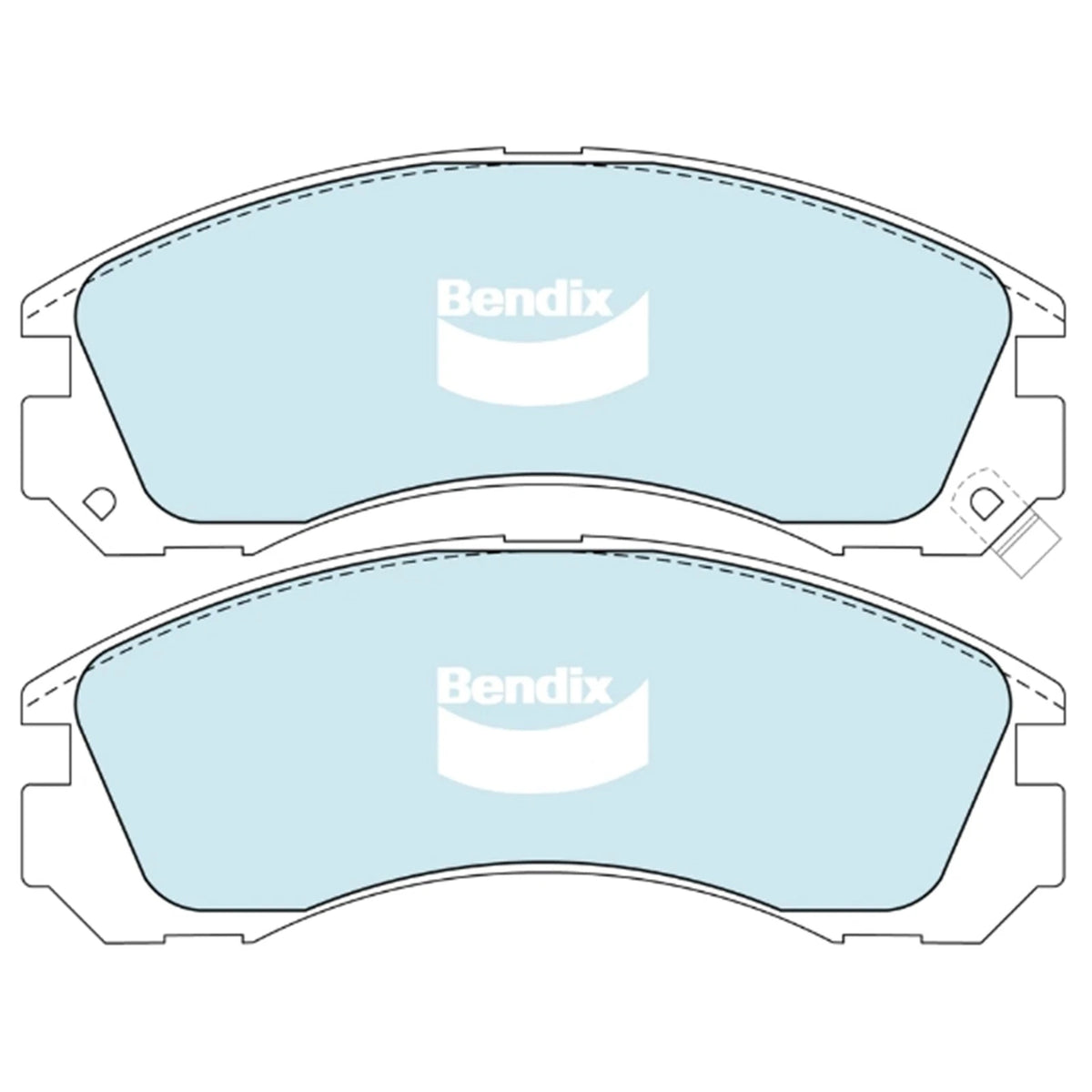 Set of 4 Bendix GCT Front Disc Brake Pads for Mitsubishi FTO (1994–1997)