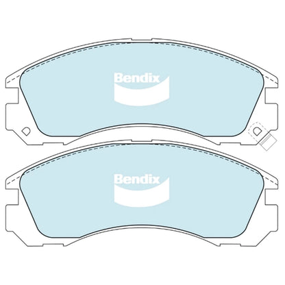Set of 4 Bendix GCT Front Disc Brake Pads for Mitsubishi FTO (1994–1997)