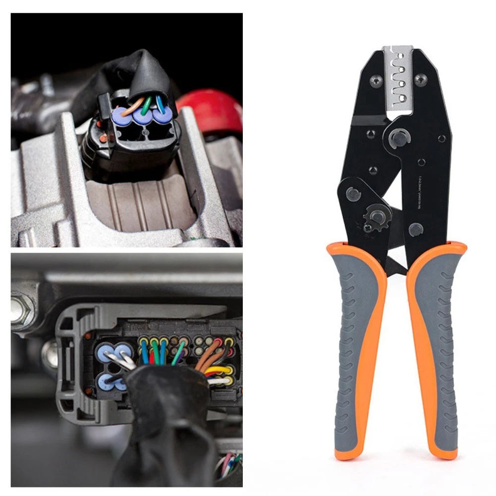 Ratchet Mechanism Crimping Pliers for Waterproof Terminal Crimp