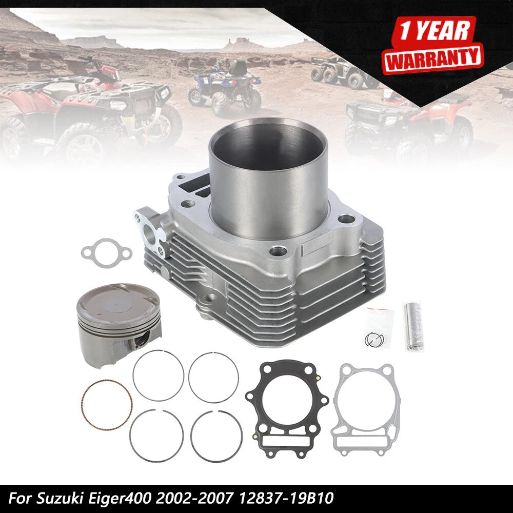 Top End Kit Cylinder Piston Gasket for Suzuki Eiger 400 King Quad 400 (2002–2007)