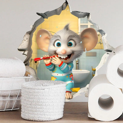 Self-Adhesive Vinyl Wall Decal for Kids' Bathroom (No Part Numbers)