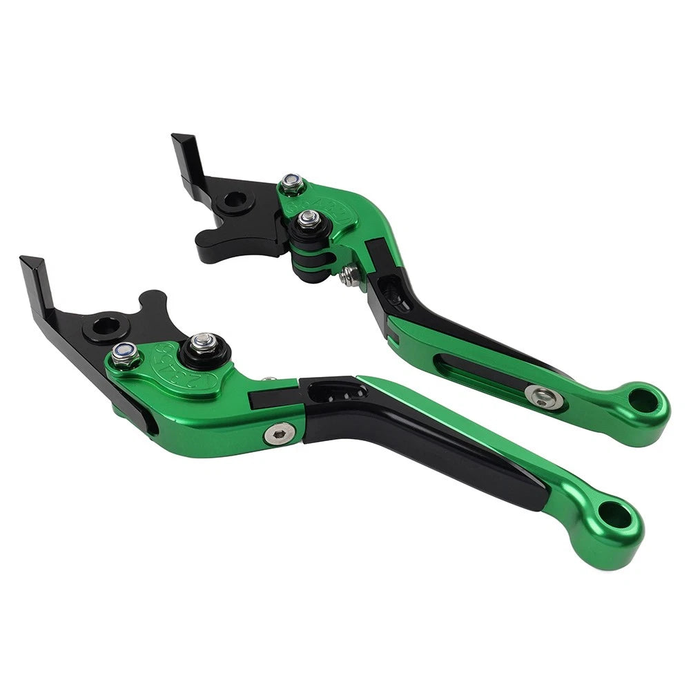Folding Extendable Brake Clutch Levers for Honda CBR600RR (2007–2022) Green