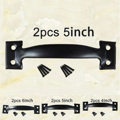 2X Door Handles for Barn Black Cabinets and Garages