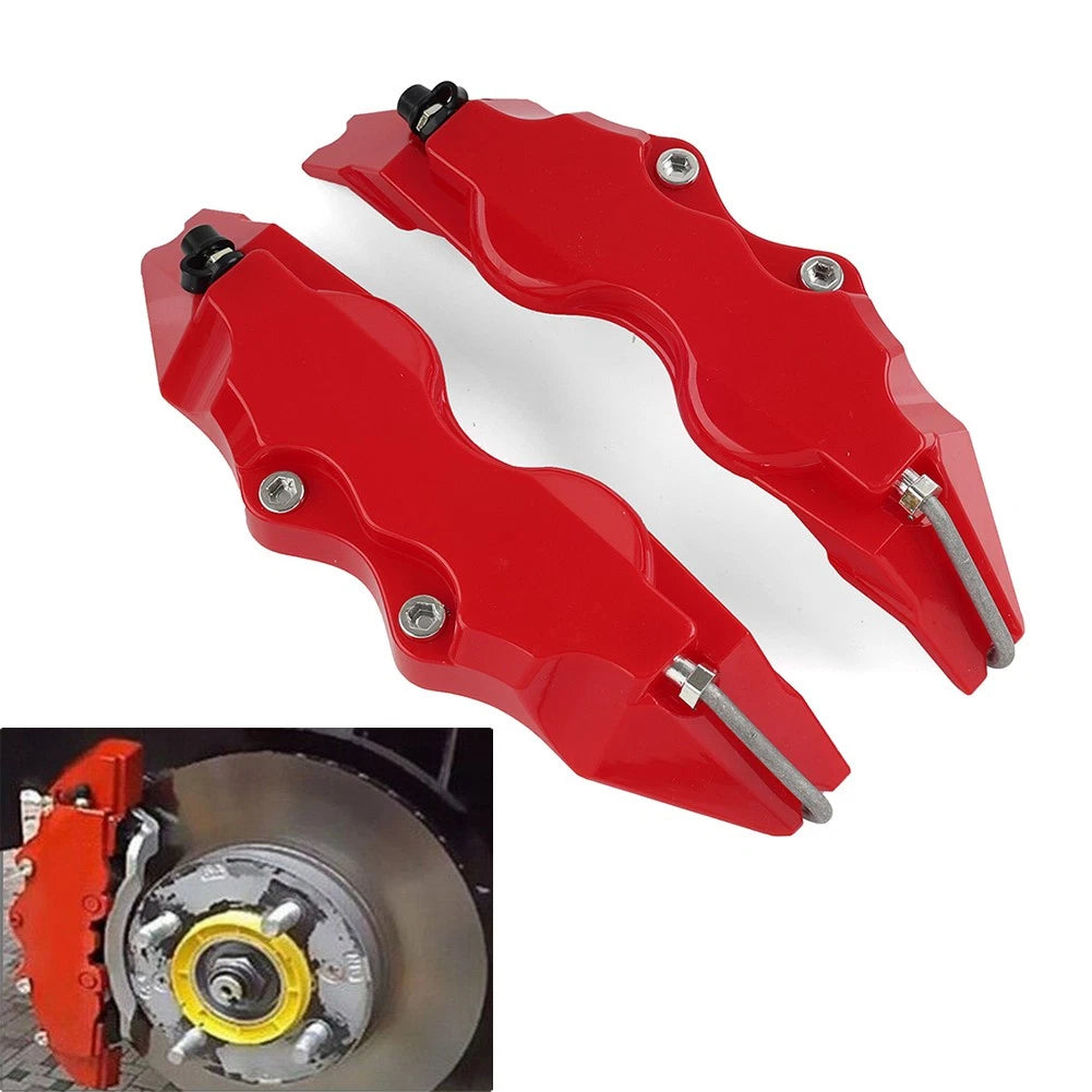 Set of 2 3D Style Disc Brake Caliper Covers for Universal Fit