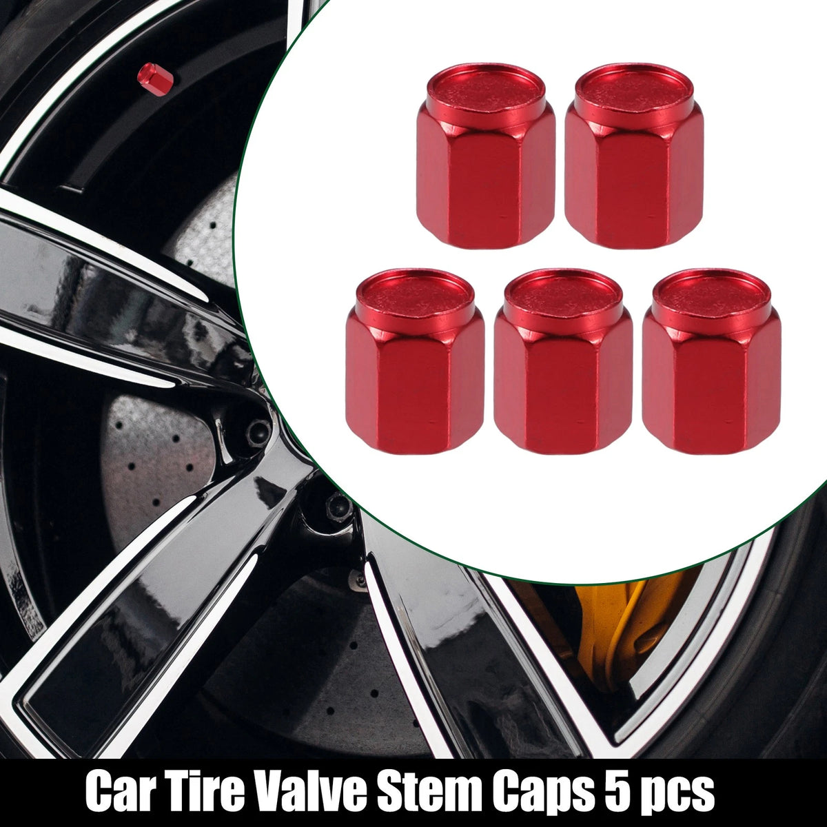 Tire Valve Stem Caps Replacement Set for Universal Car SUV Bike Aluminum Alloy