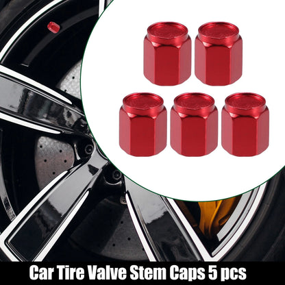 Tire Valve Stem Caps Replacement Set for Universal Car SUV Bike Aluminum Alloy