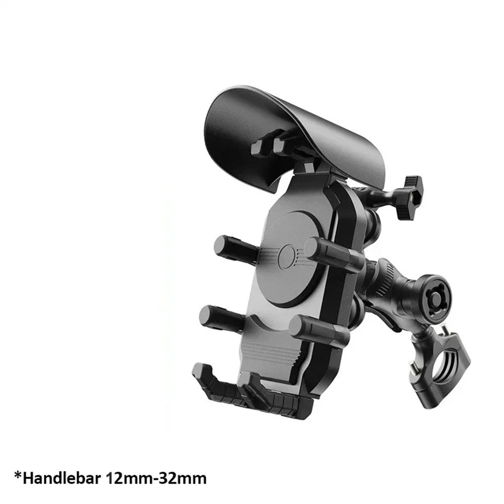 360° Rotation Phone Holder for Universal Motorcycle (16-32mm Handlebar)
