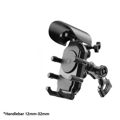 360° Rotation Phone Holder for Universal Motorcycle (16-32mm Handlebar)