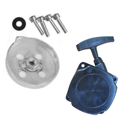 Recoil Pull Starter Kit for Lawnmower Replacement (Engine Shim Gasket Bolts)