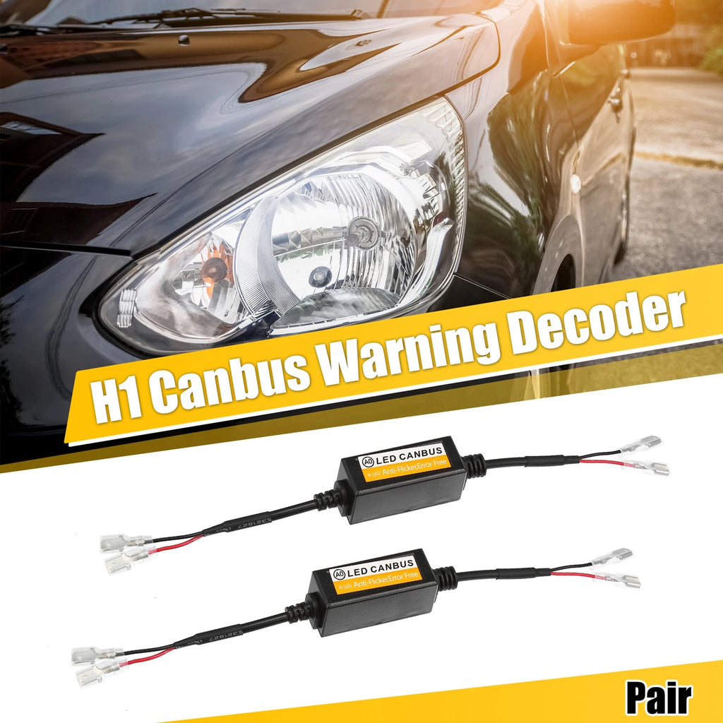 1 Pair H1 LED Headlight Canbus Decoder for