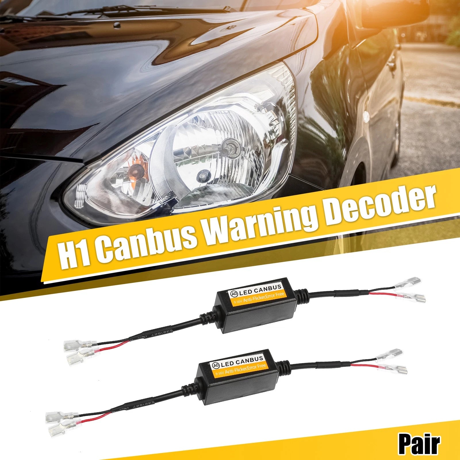 1 Pair H1 LED Headlight Canbus Decoder for