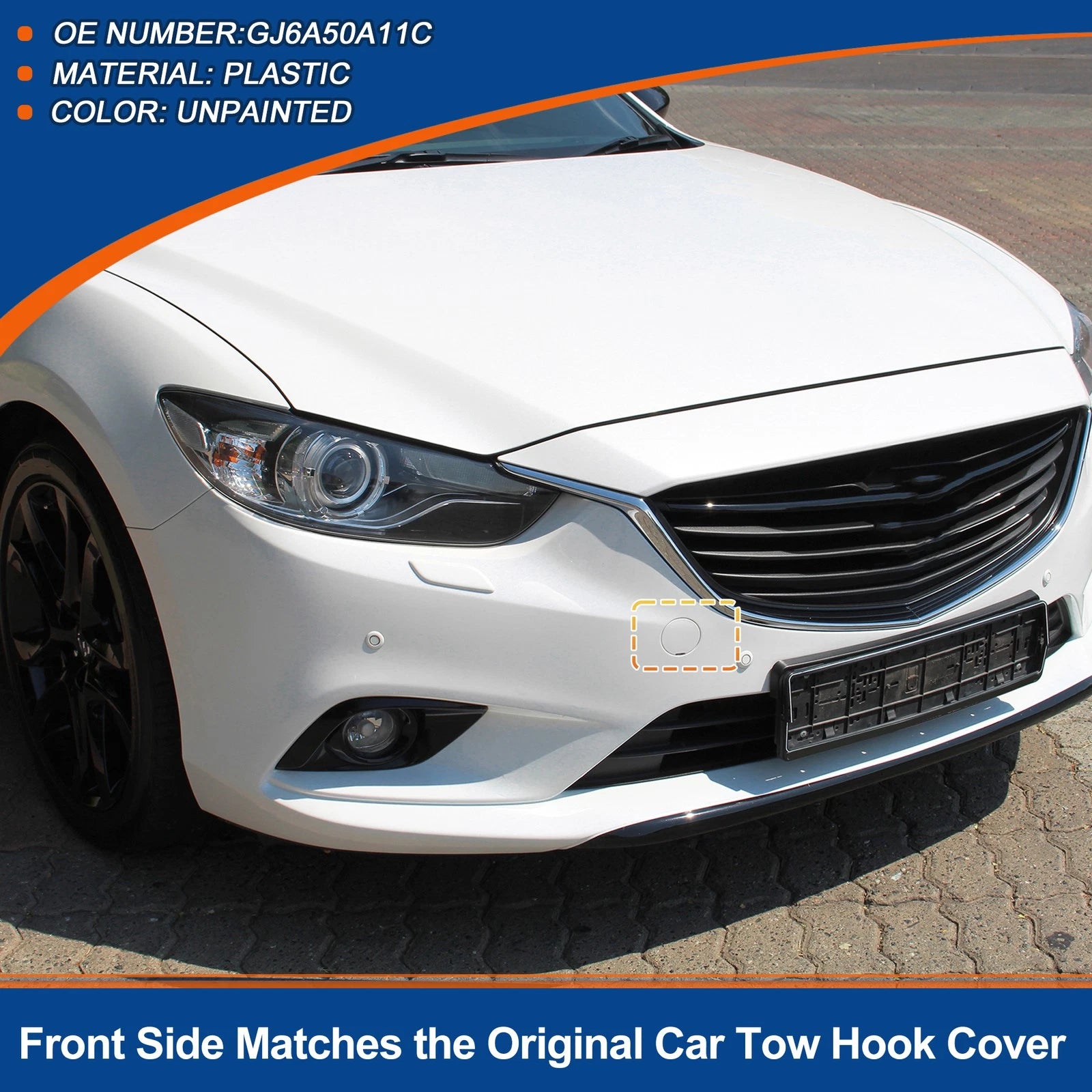Front Tow Hook Cover Replacement for Mazda 6 (2003–2005)