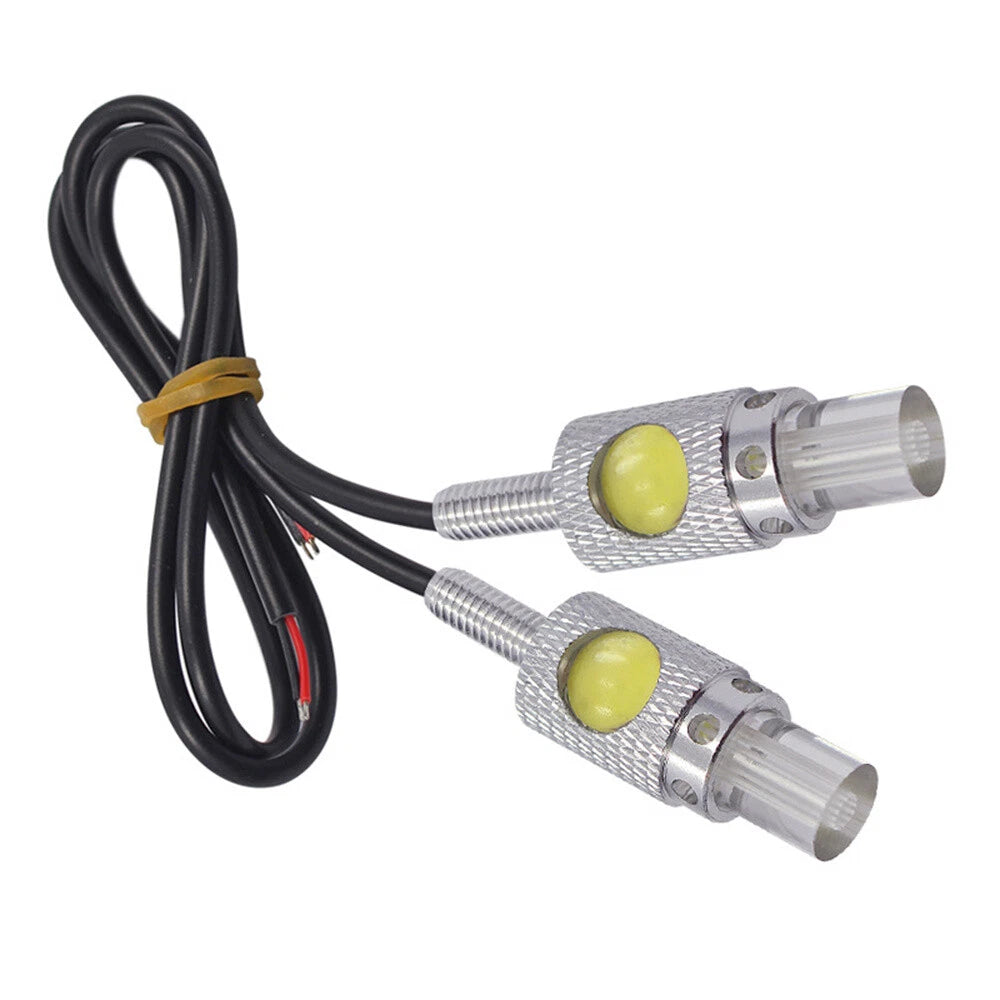 2Pcs 12V Car Motorcycle License Number Plate Lamp Light White (Direct Bolt On)