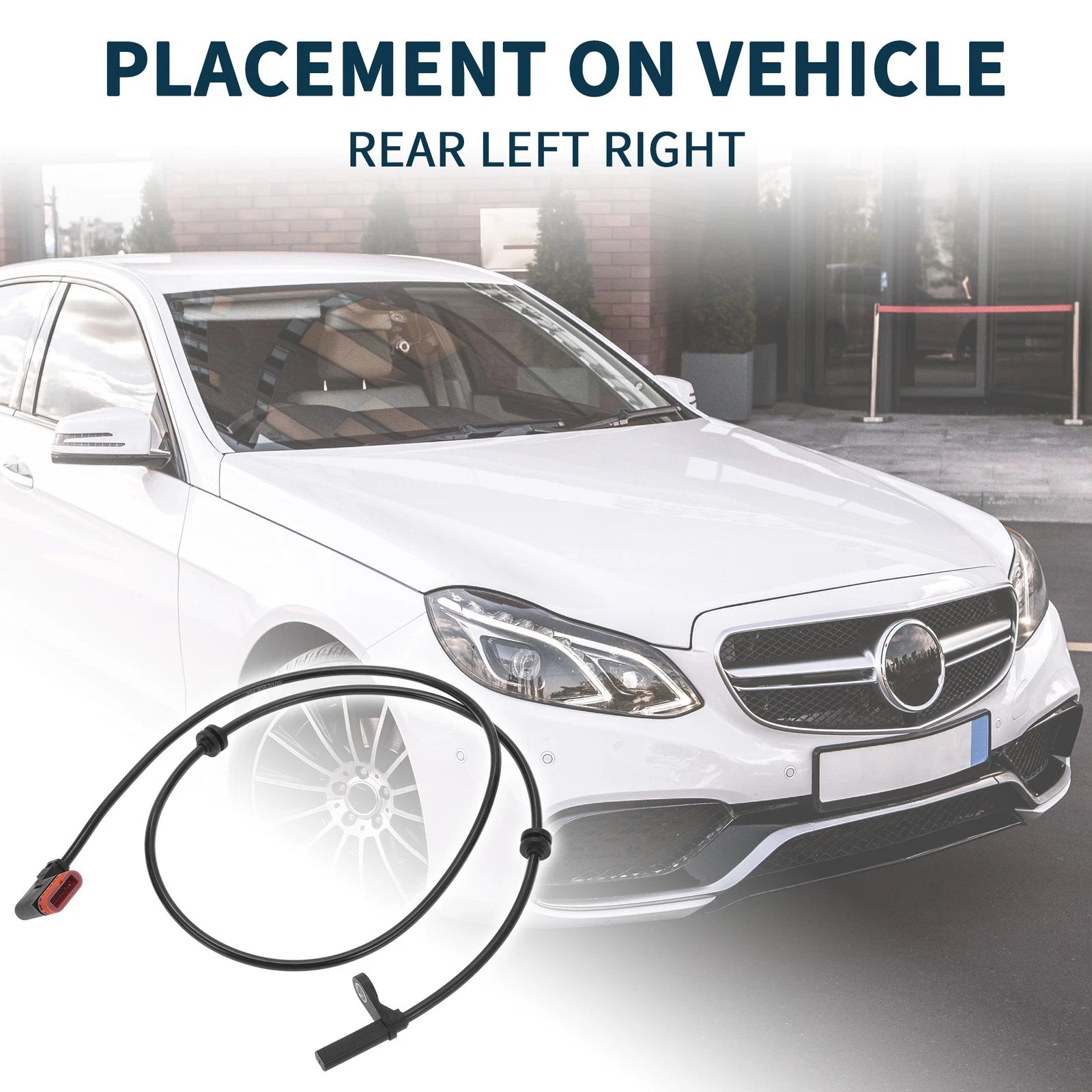 2pcs Rear Side ABS Wheel Speed Sensor Replacement for Mercedes C250 (2012–2015)