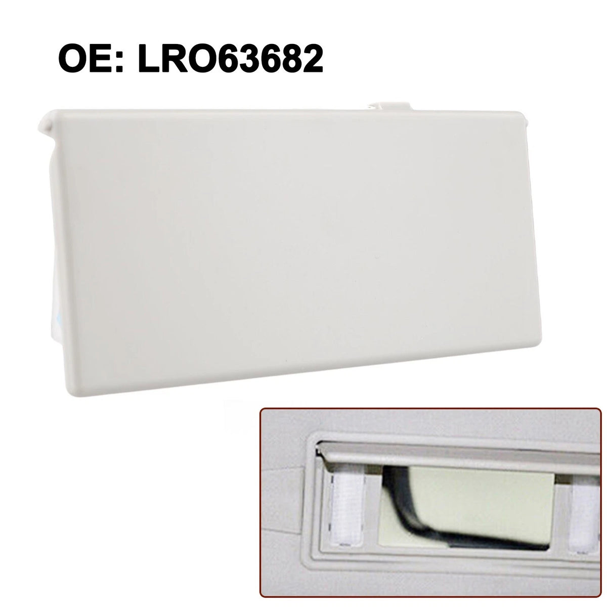 Grey Mirror Cover for Land Rover Sun Visor (2010–2016)