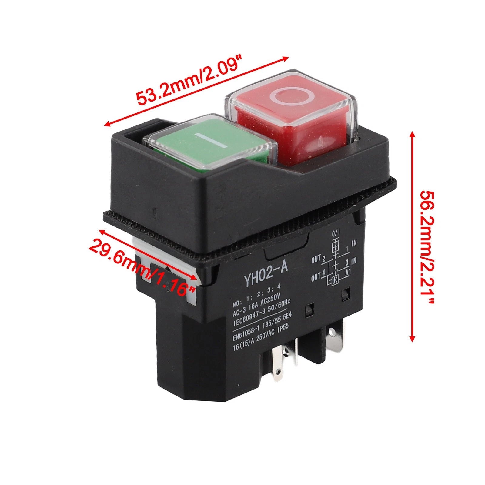 5Pin Waterproof Pushbutton Switch for KLD28A YH02A (Industrial Tools)