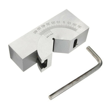 Adjustable V Block Tool with 60 Degree Angle Gauge for Precision Milling