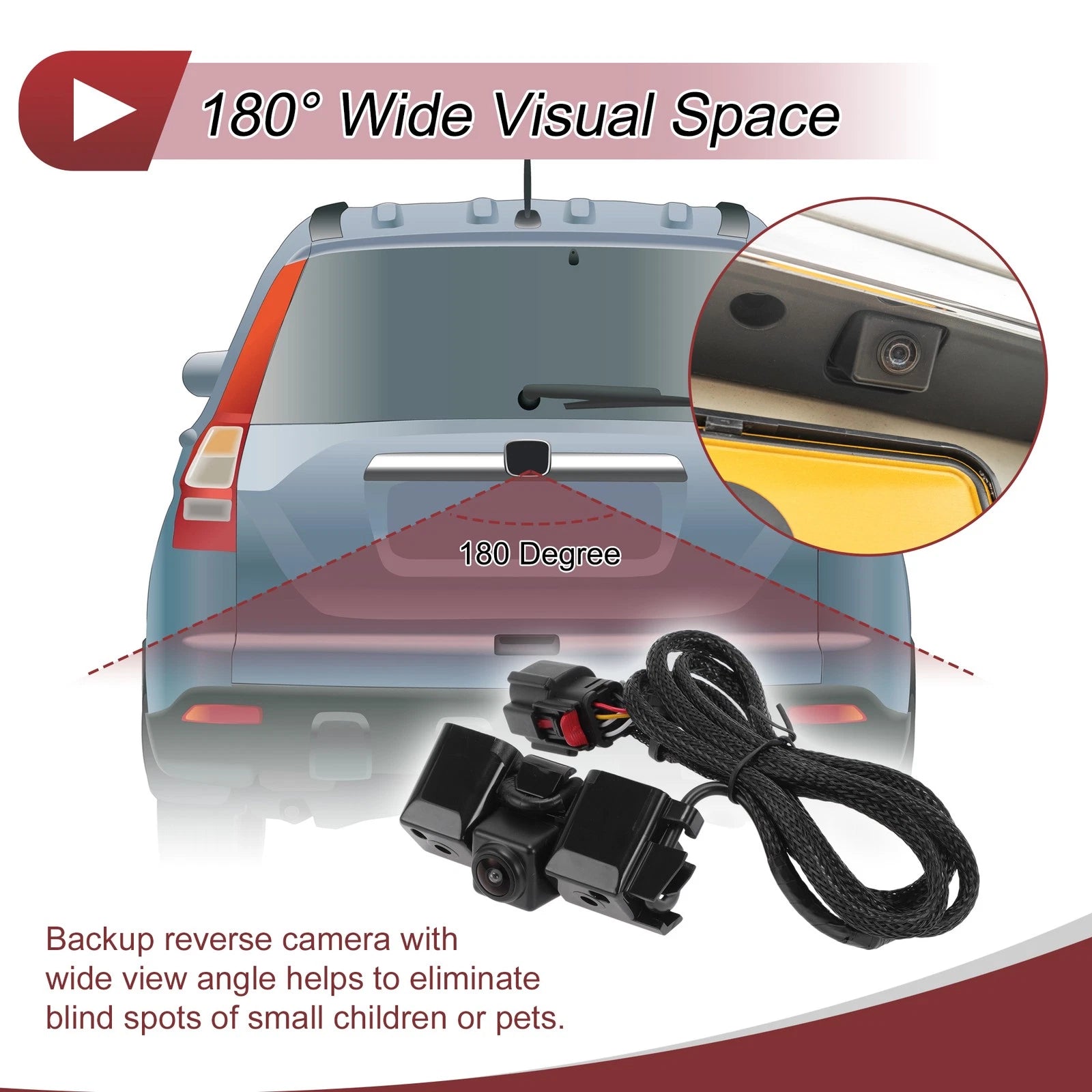 Rear View Camera Backup Reverse Camera 120-180° for Chevrolet Silverado (2007–2020)