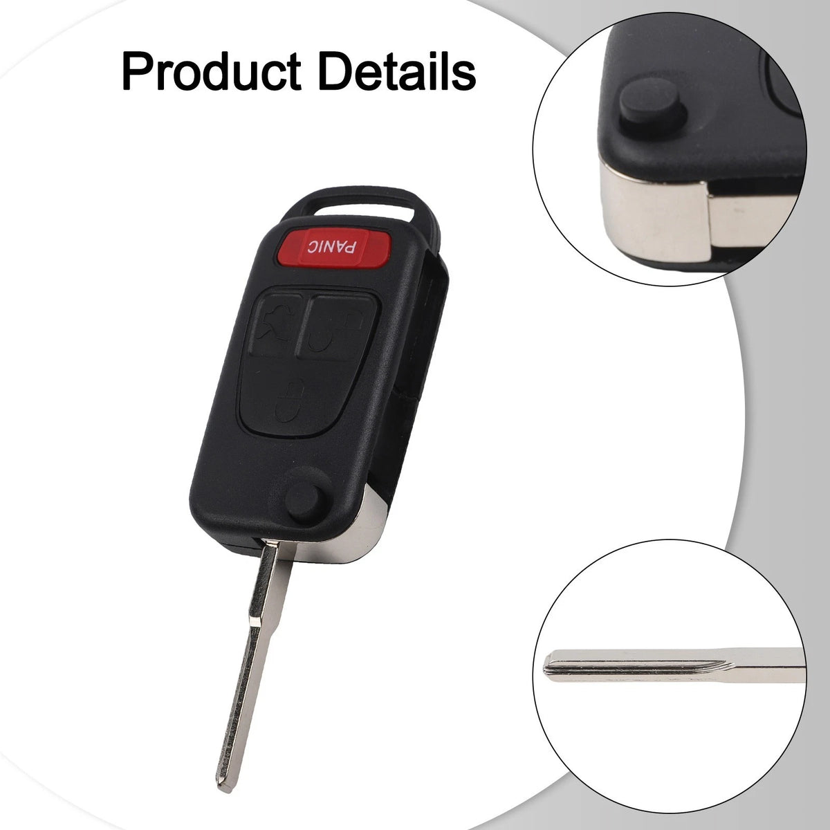 3 Button Key Case for Mercedes ML320 SLK230 (1998–2004)