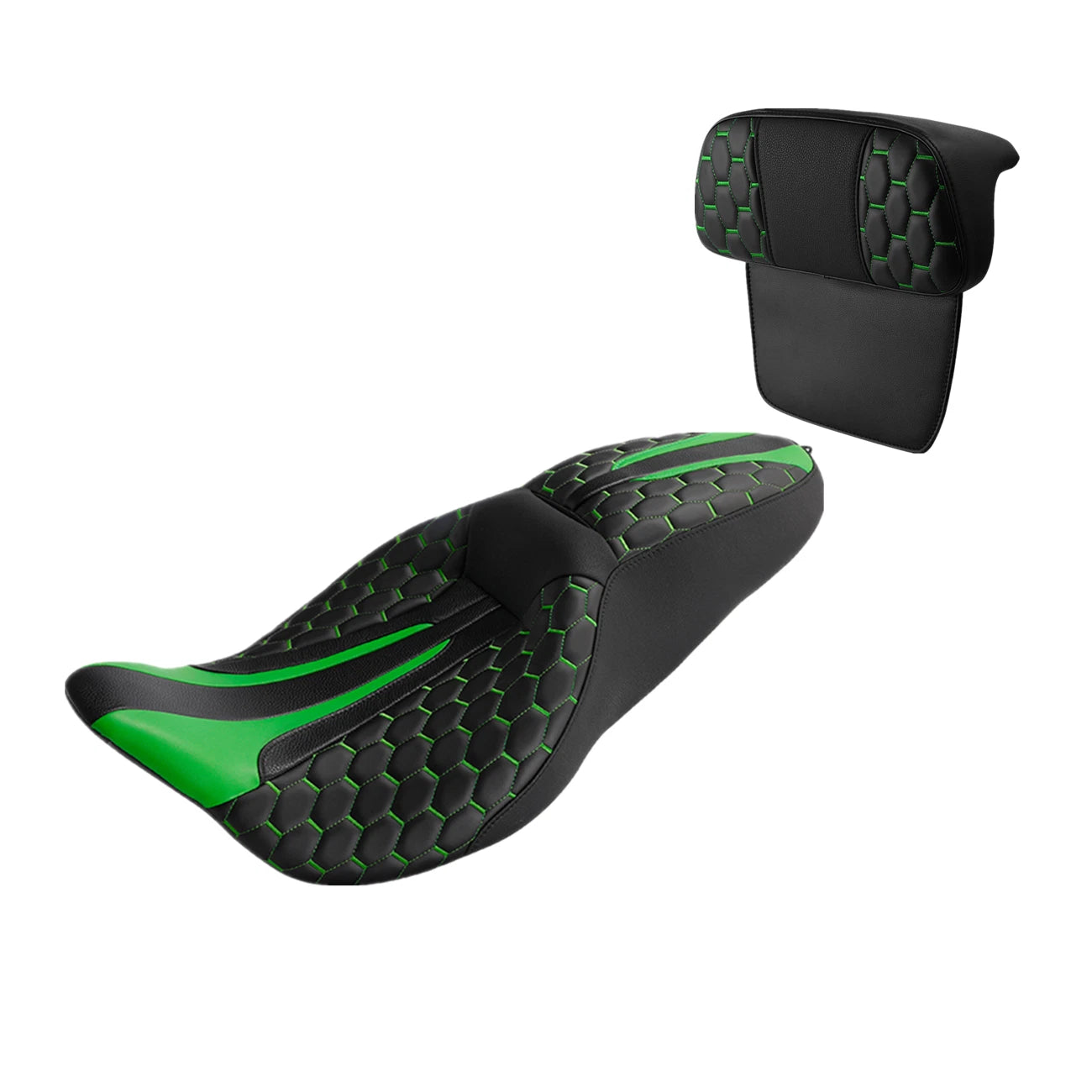 Seat Backrest for Harley Touring (2014–2023) - Black Green
