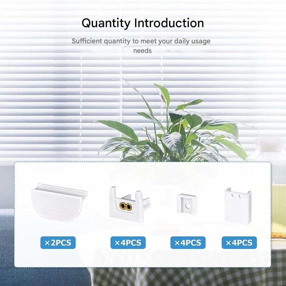 14 PCS Folding Curtain Brackets for Side Top Mount