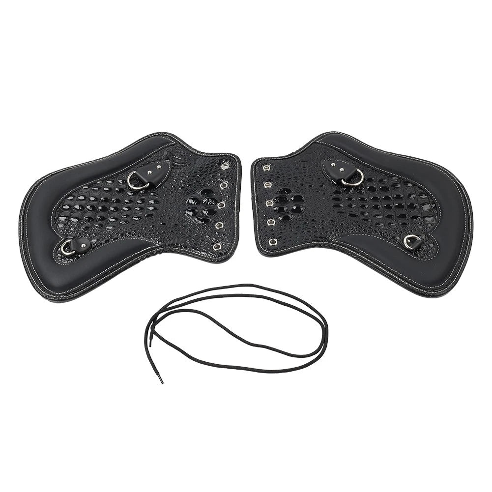 2X Leather Heat Saddle Shield Deflector for Harley Models (Universal)
