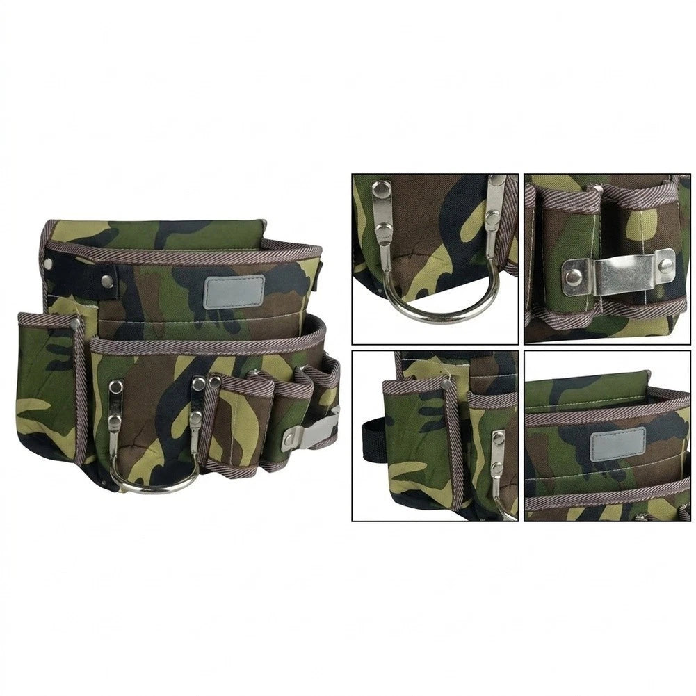 Lightweight Oxford Waist Bag for Tools - Adjustable Belt for Electricians