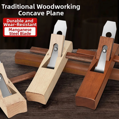 Woodworking Tool: Concave Plow Plane with Manganese Steel Construction