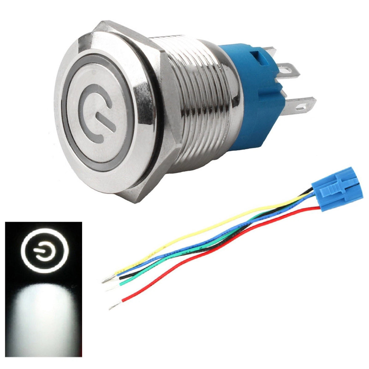 19mm Metal Push Button Switch with LED for Universal Applications