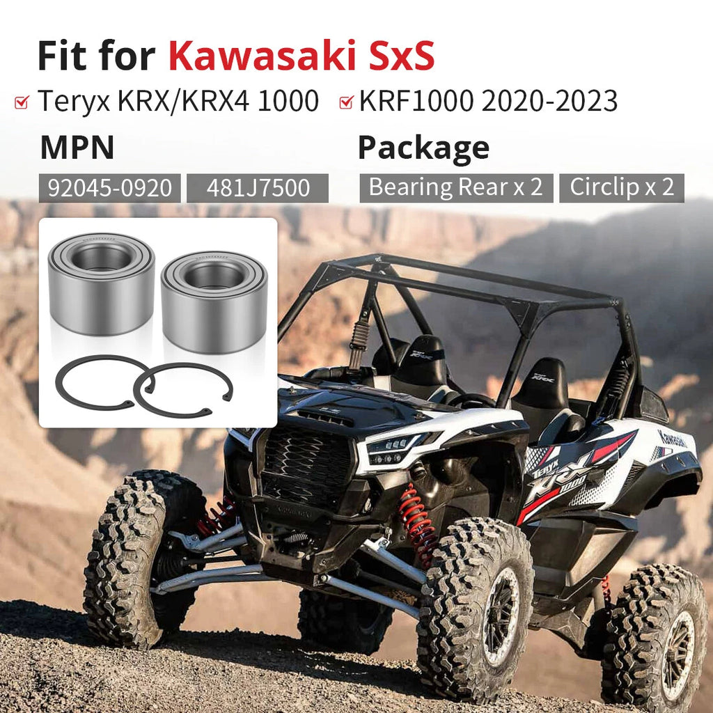 2X Rear Wheel Bearing & Circlip for Kawasaki Teryx KRX 1000 KRX4 (2020–2023)