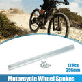 12pcs J Bend Galvanized Bicycle Spokes 296mm with Nipples for 14G